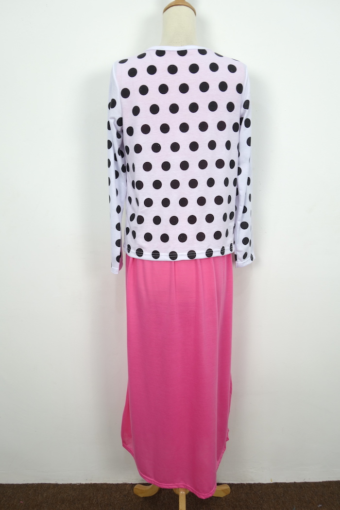 WH1154 Stylish Jubah Set Pink