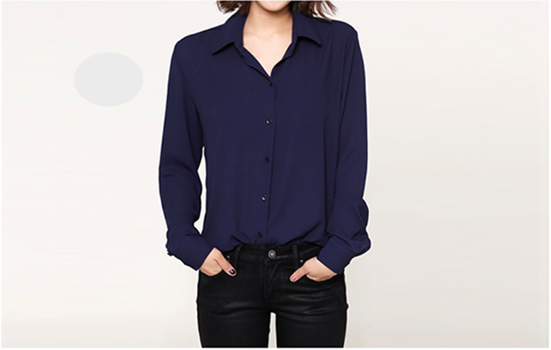 WT3744 Fashion Top Dark Blue
