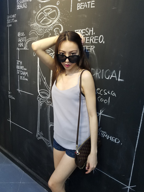 WT7134 Stylish Sexy Top Grey