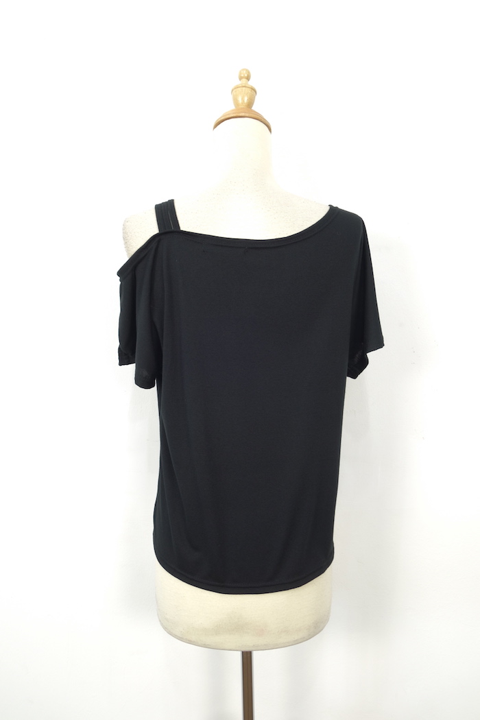 WT7153 Korea Fashion Top Black
