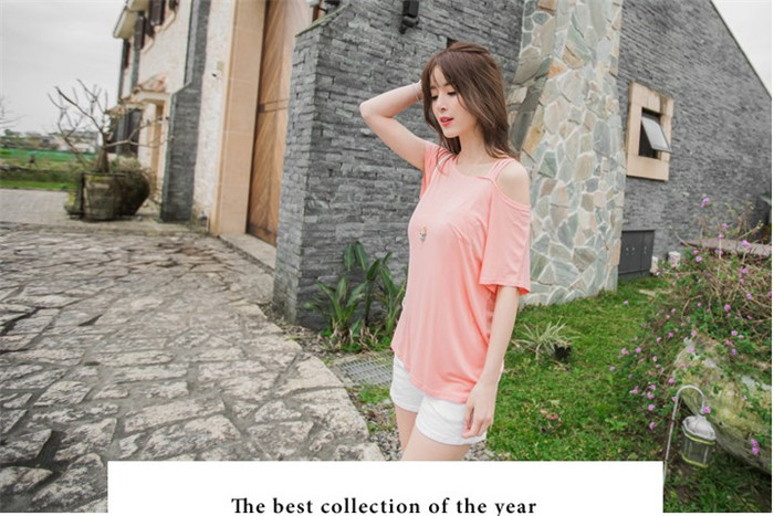 WT7153 Korea Fashion Top Pink