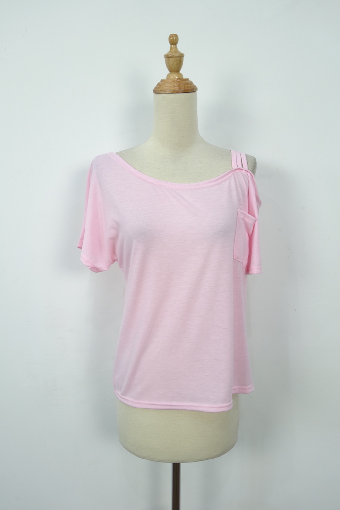 WT7153 Korea Fashion Top Pink