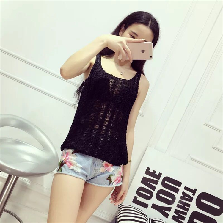 WT7161 Sexy Knit Top Black