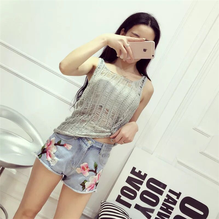 WT7161 Sexy Knit Top Grey