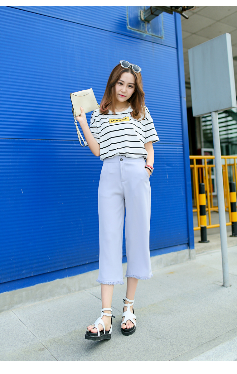 WP7165 Korea Stylish Pant Light Purple