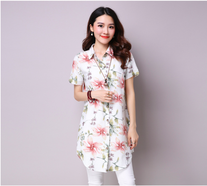 WT7170 Lovely Floral Top Green