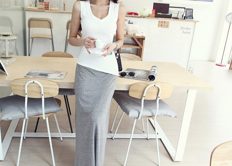 WT7178 Stylish Sleeveless Top White