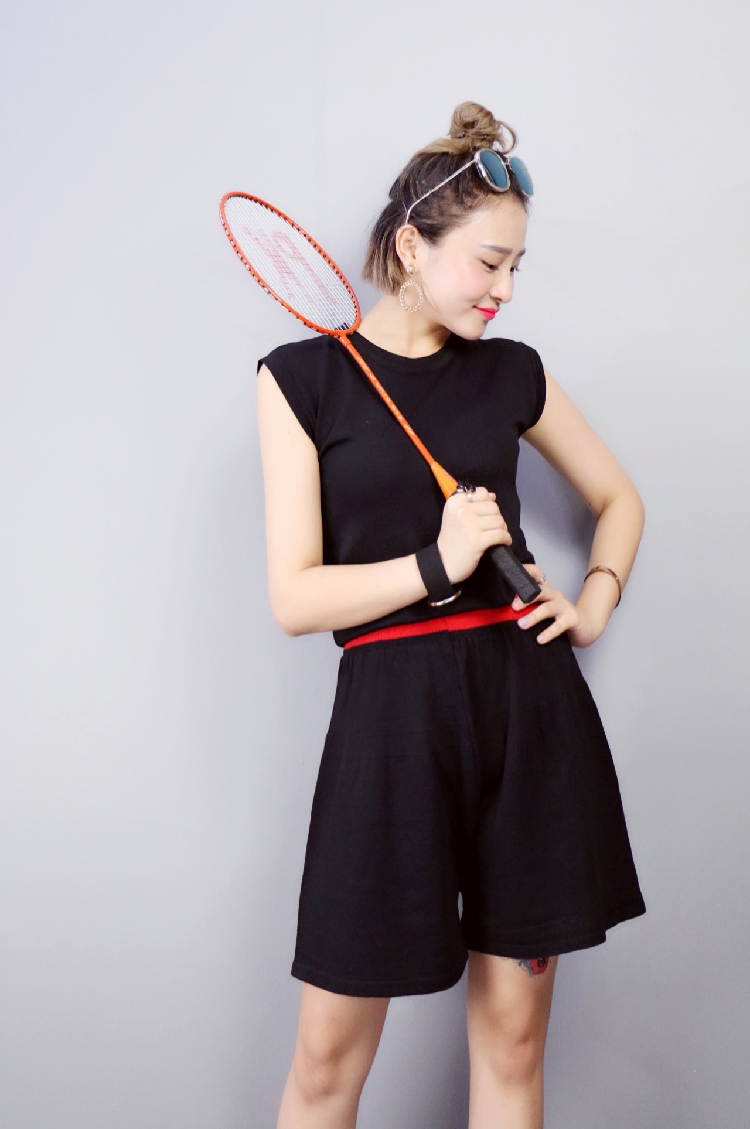 WT7210 Fashion Top and Pant Black