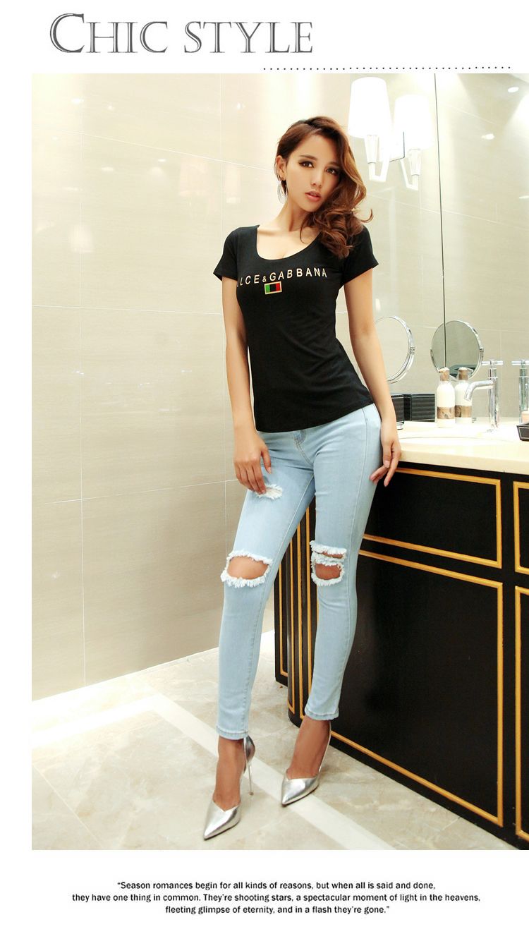 WT7220 Sexy Stylish Top Black