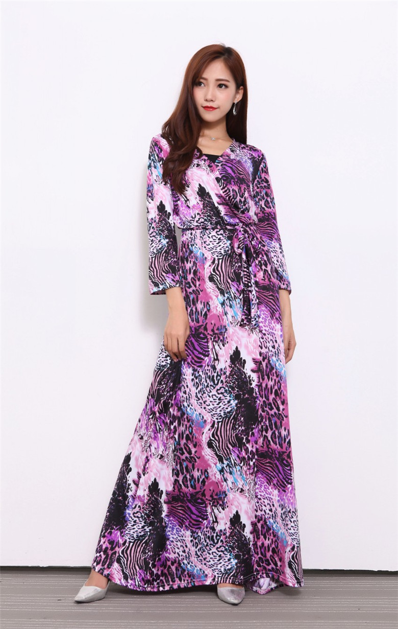 WD7227 Elegant Maxi Dress Purple