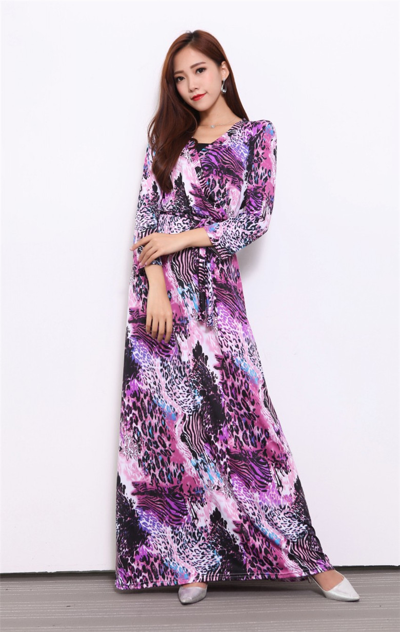 WD7227 Elegant Maxi Dress Purple