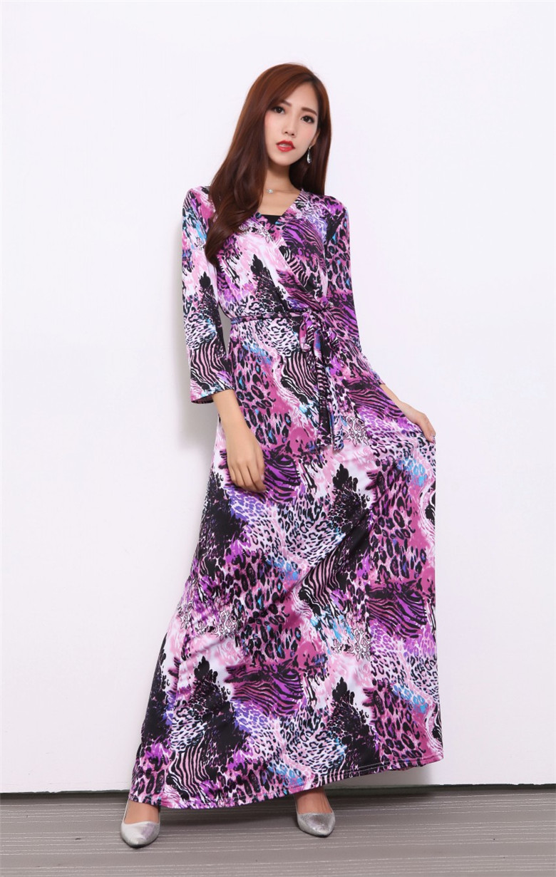 WD7227 Elegant Maxi Dress Purple