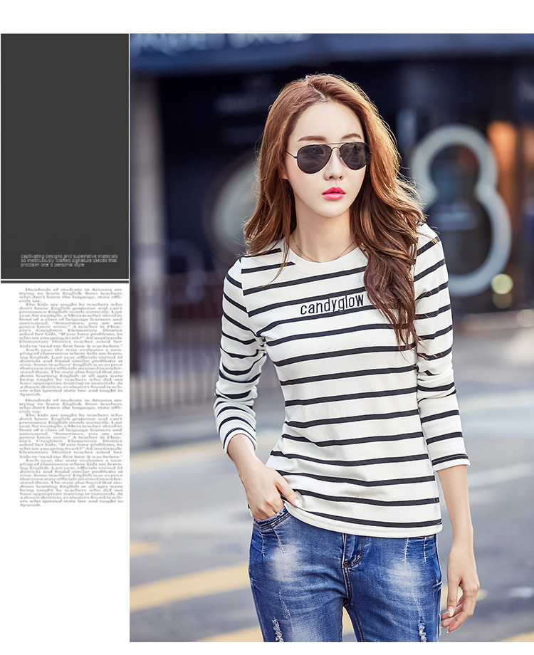 WT7241 Fashion Stripe Top White