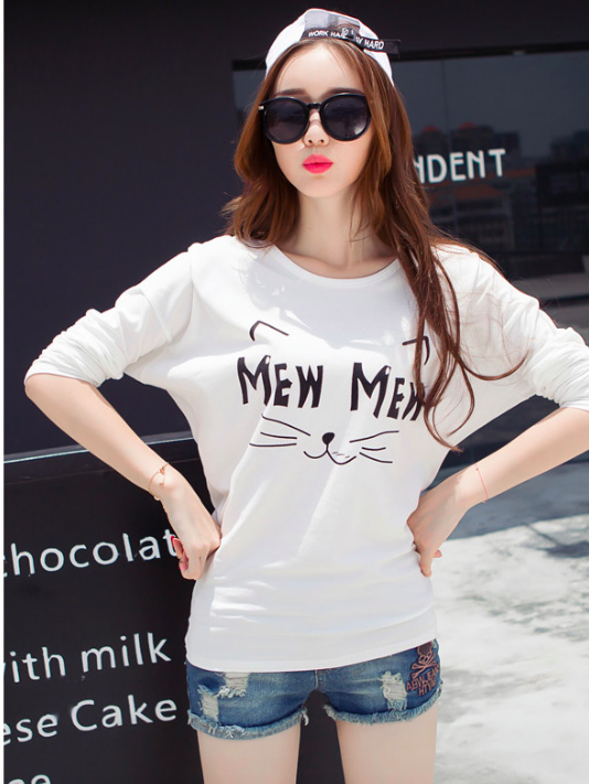 WT7250 Cute Casual Top White