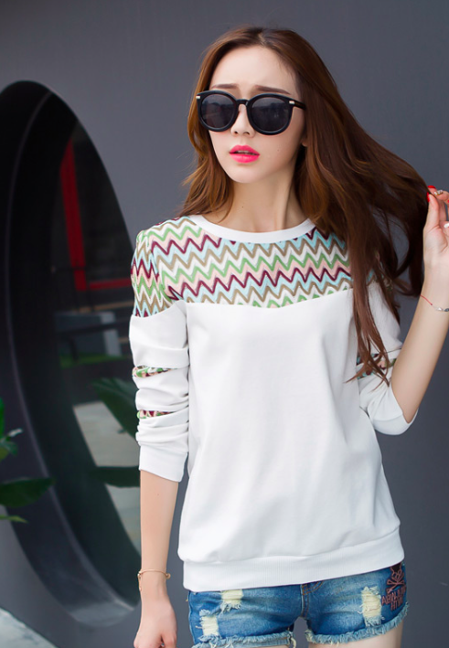 WT7251 Long Sleeves Top White