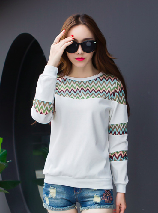 WT7251 Long Sleeves Top White