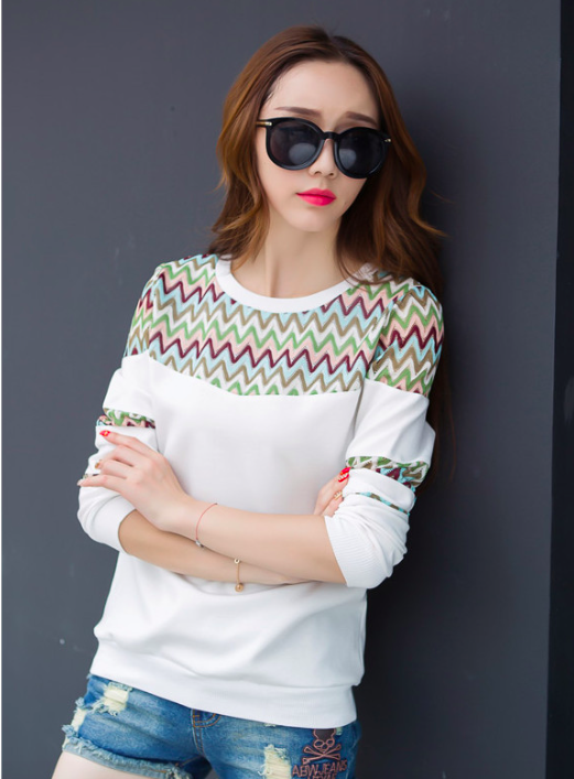 WT7251 Long Sleeves Top White