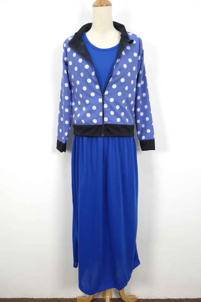 WH1165 Fashion Jubah Set Blue