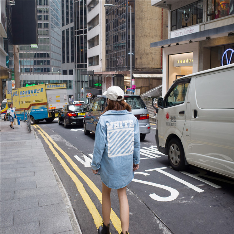 WJ7302 Fashion Denim Jacket Light Blue
