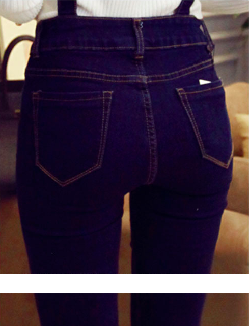 WP3748 Fashion Denim Jumpsuit Blue