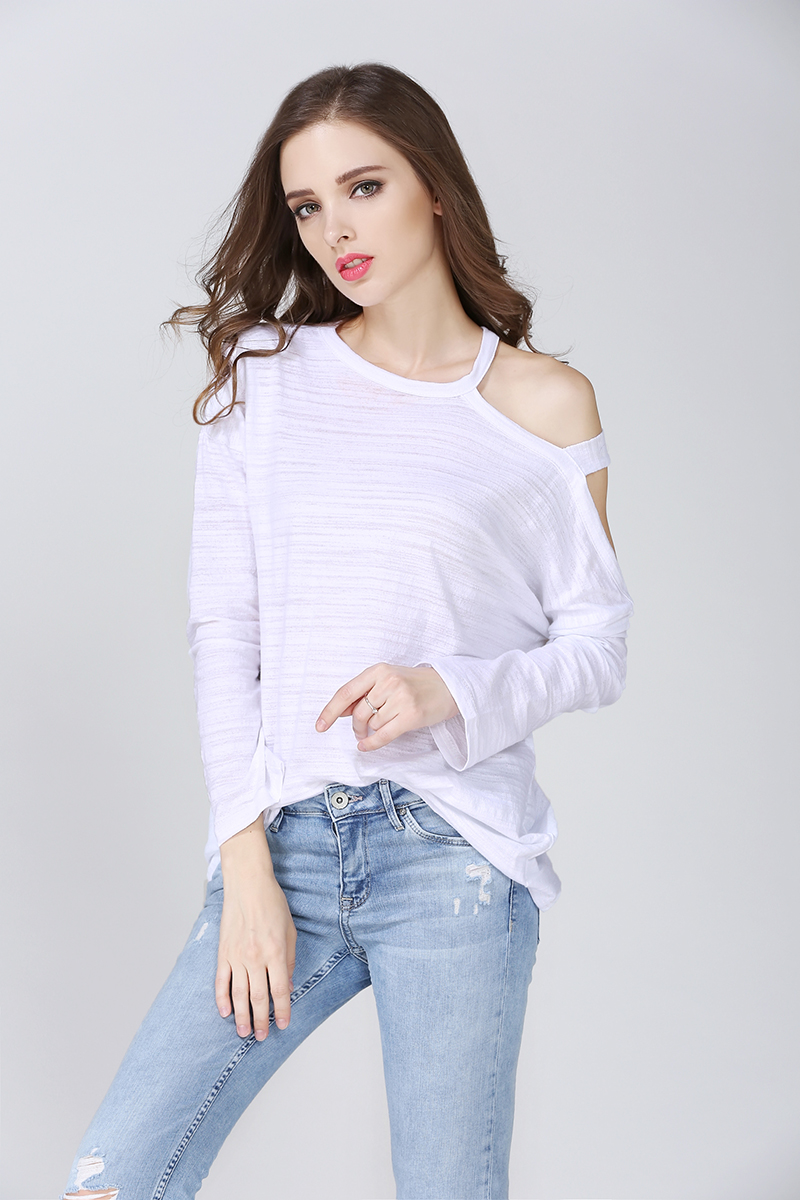 WT7306 Europe Sexy Top White