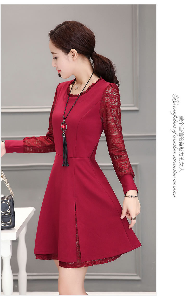 WD7311 Pretty Dress Maroon