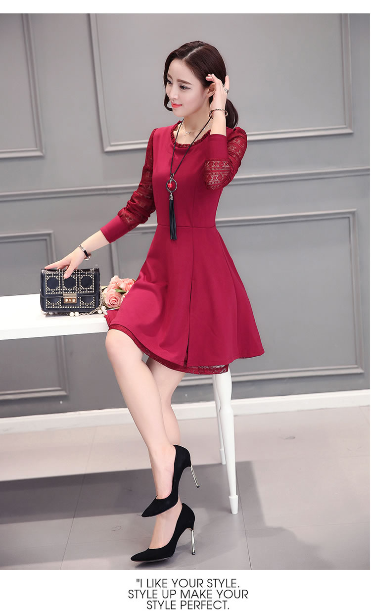 WD7311 Pretty Dress Maroon
