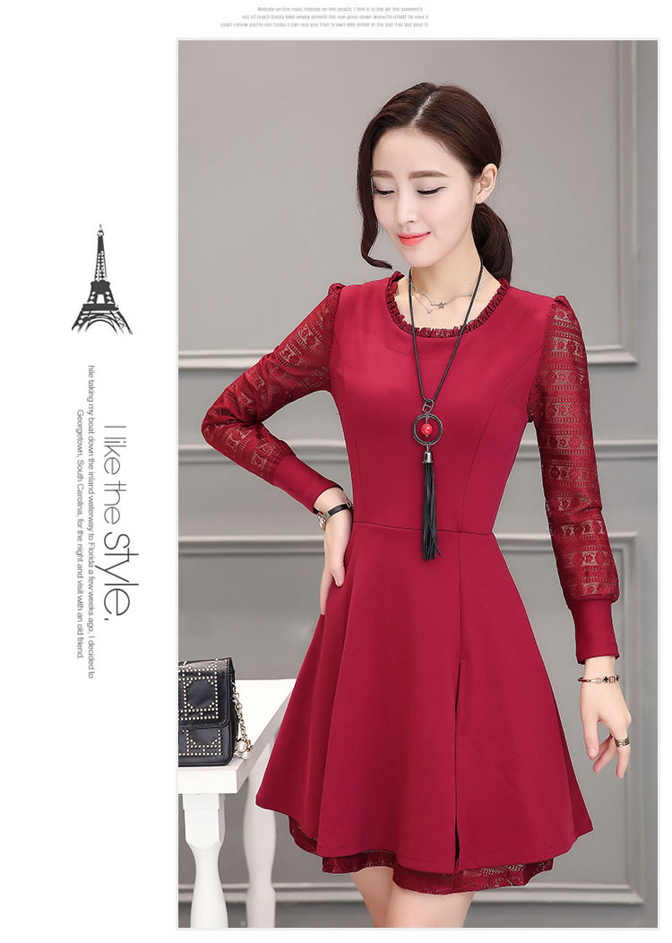 WD7311 Pretty Dress Maroon