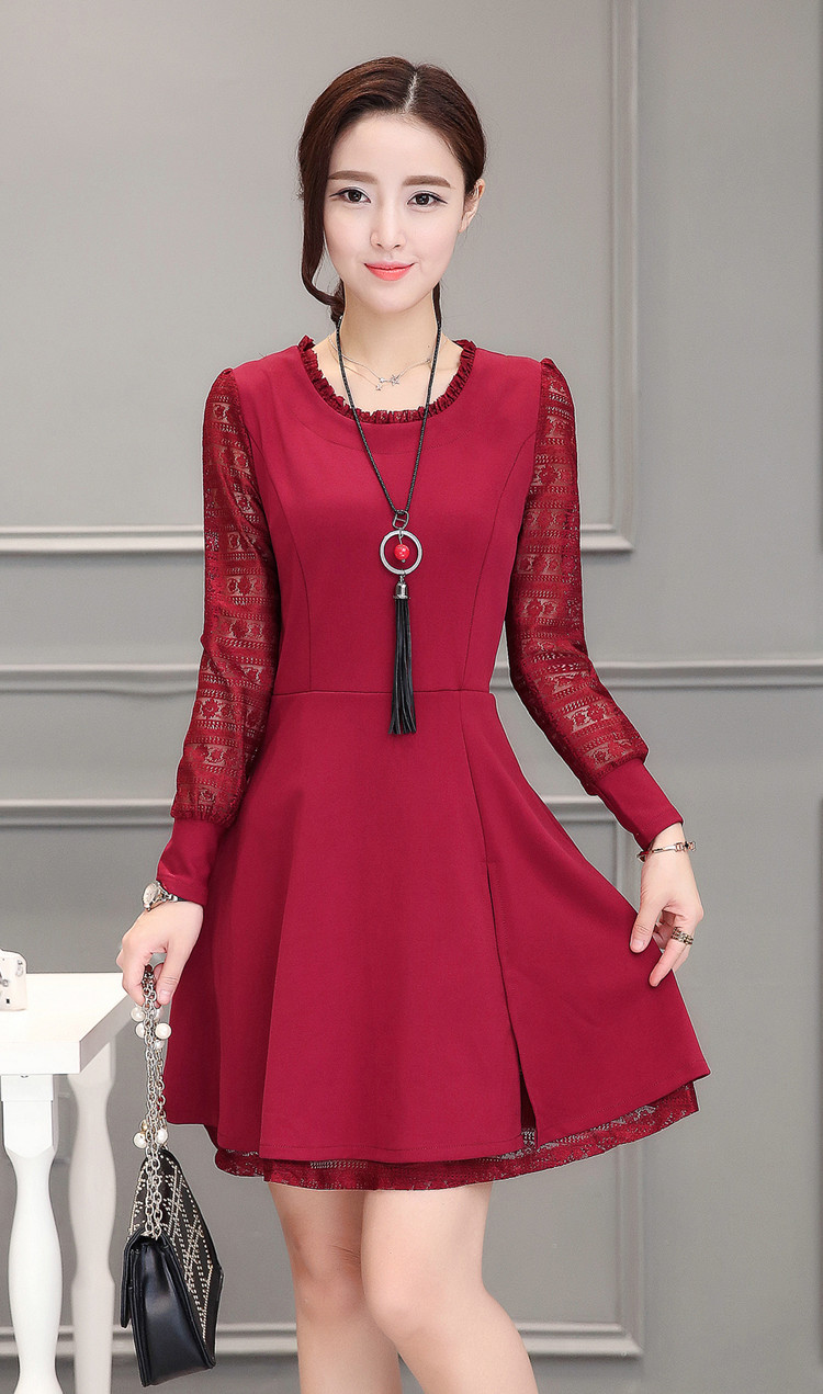 WD7311 Pretty Dress Maroon