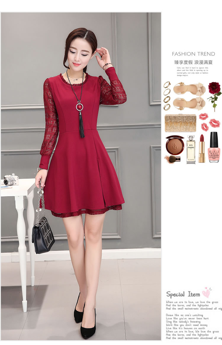 WD7311 Pretty Dress Maroon