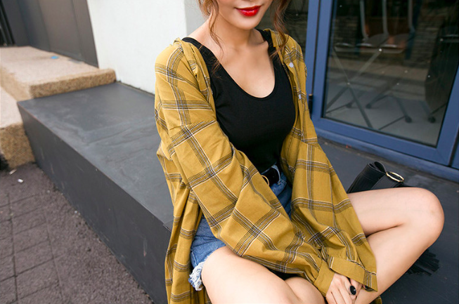 WJ7322 Stylish Long Jacket Brown