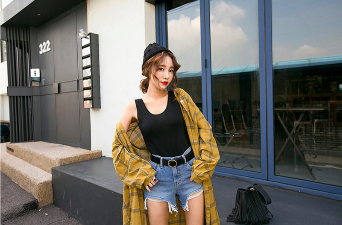 WJ7322 Stylish Long Jacket Brown