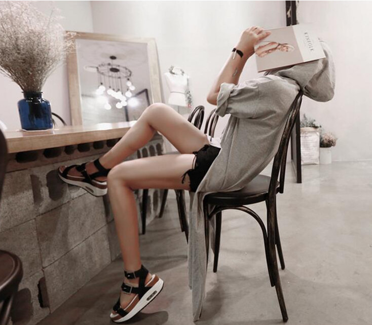WD7324 Fashion Hooded Dress Grey