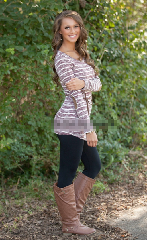 WT7334 Fashion Stripe Top As Picture