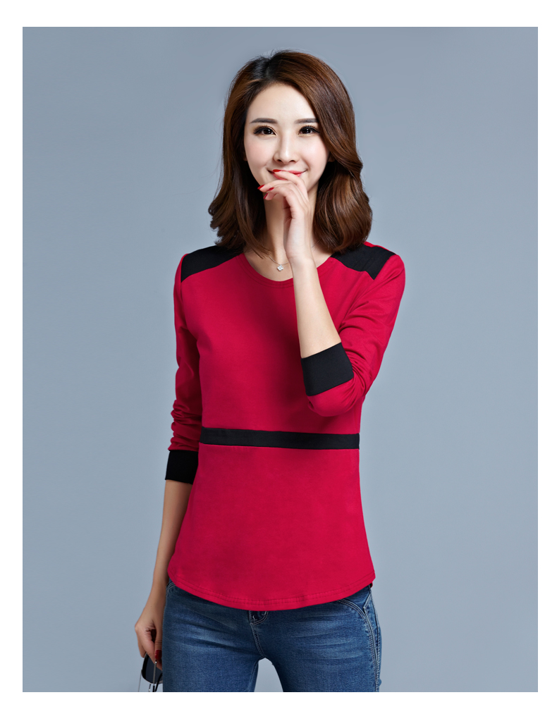 WT7353 Korea Fashion Top Red