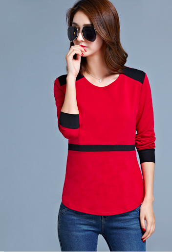 WT7353 Korea Fashion Top Red