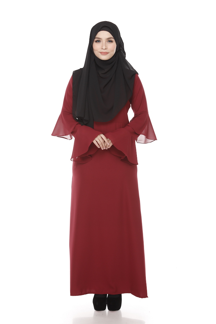 WH1167 Charming Jubah Maroon