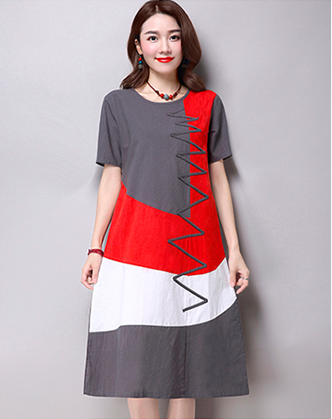 WD3753 Korea Fashion Dress Grey