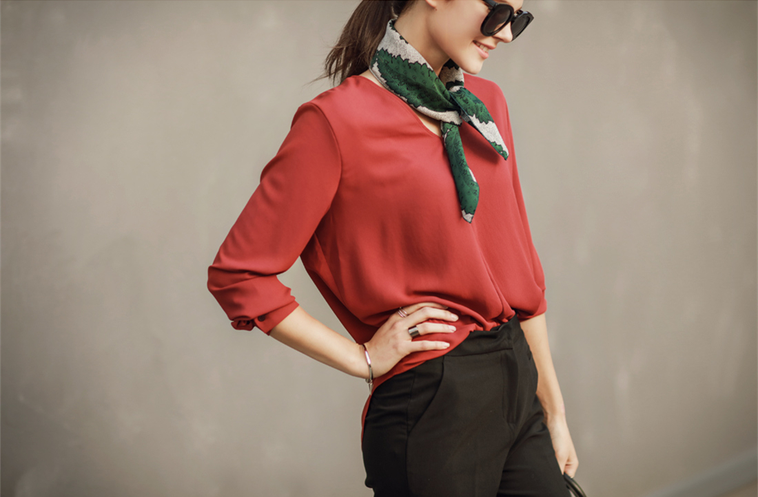 WT7368 Europe Fashion Top Red