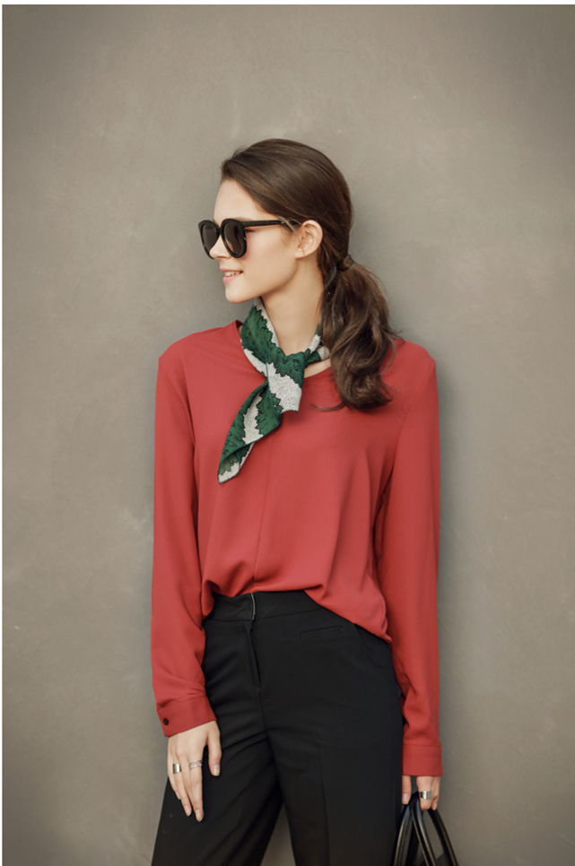 WT7368 Europe Fashion Top Red