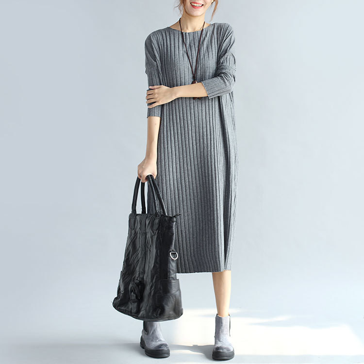 WD7389 Fashion Maxi Dress Grey