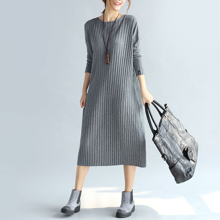 WD7389 Fashion Maxi Dress Grey