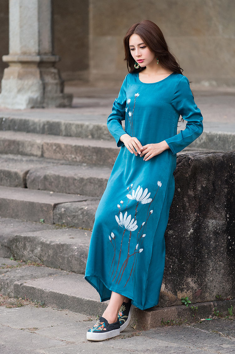 WD7416 Elegant Dress Blue