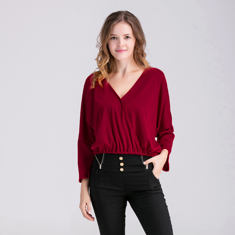 WT7417 Europe Fashion Top Red