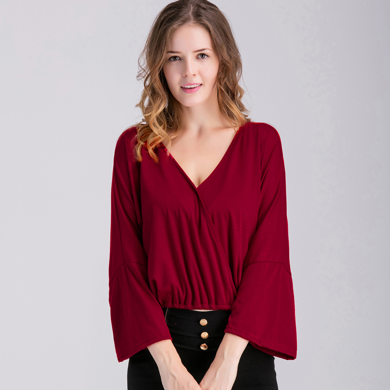 WT7417 Europe Fashion Top Red