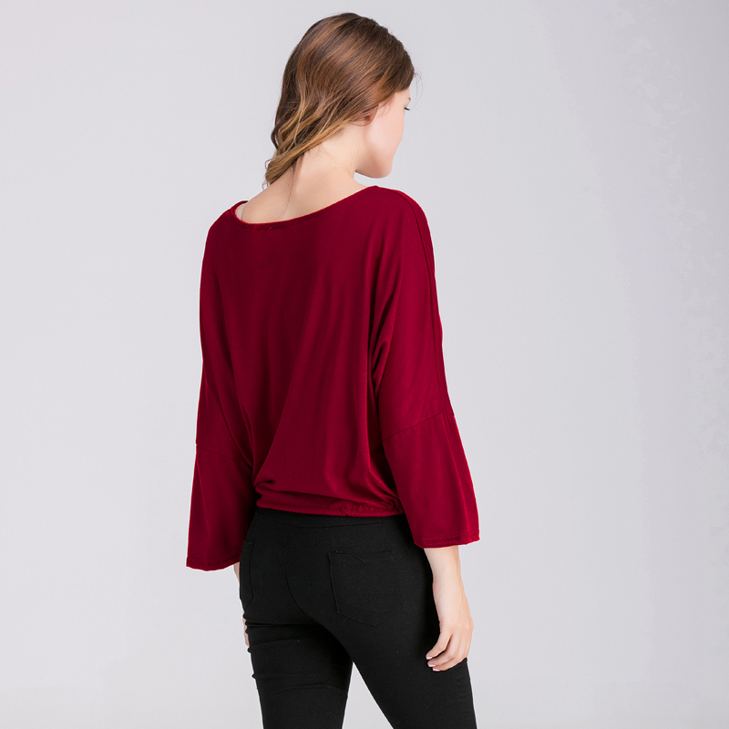 WT7417 Europe Fashion Top Red