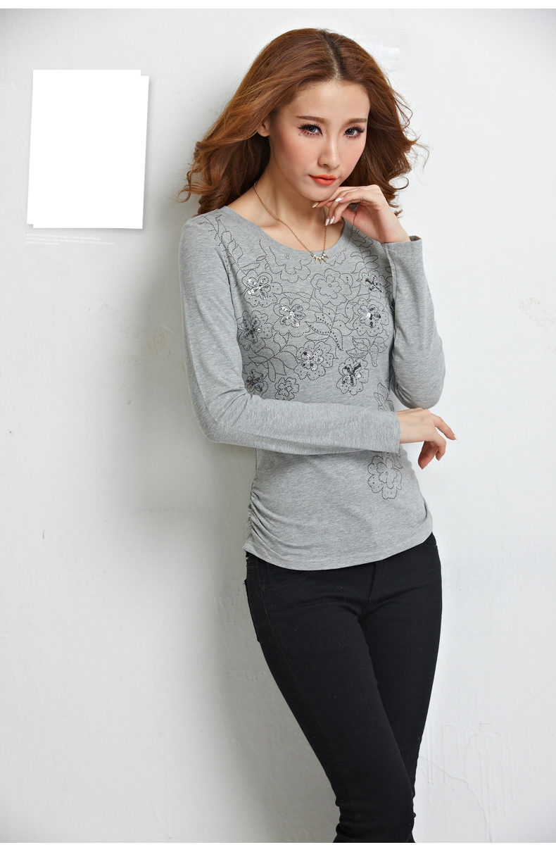 WT7421 Long Sleeves Top Grey