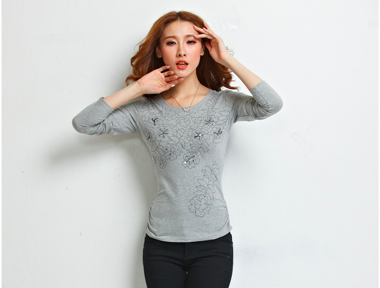 WT7421 Long Sleeves Top Grey
