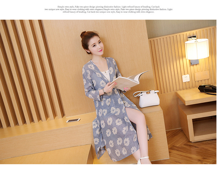 WJ7430 Long Cardigan Light Blue