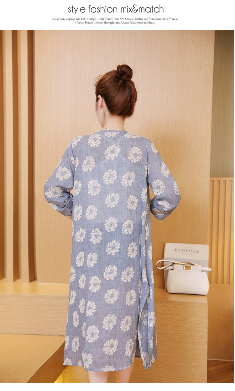 WJ7430 Long Cardigan Light Blue